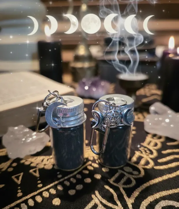 THE THRESHOLD KEEPER: PORTABLE BLACK SALT KEYCHAIN